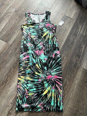 SO Tie Dye Maxi Sundress -  Beach Dress Showstopper  36 Bust NWT